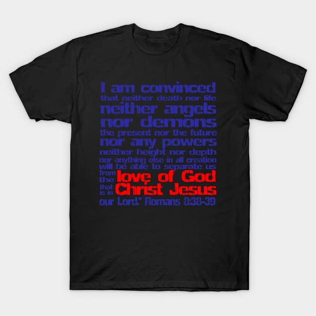 Romans Scripture Tee T-Shirt by AlondraHanley